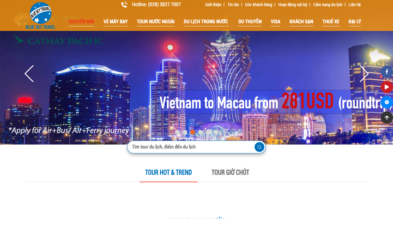 Blue Sky Travel – Travel Booking Platform